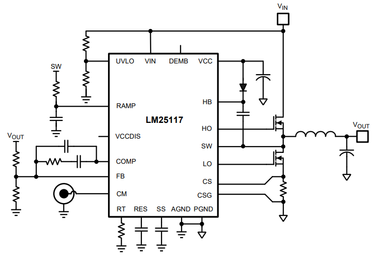 Texas Instruments Contrôleur Buck synchrone LM25117