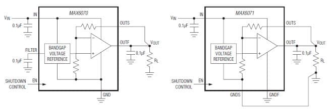 Analog Devices / Maxim Integrated Références de tension MAX6070/71