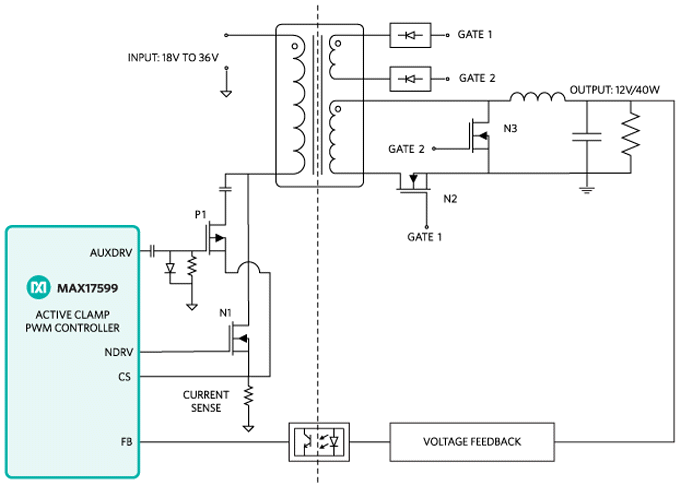 Schéma de principe - Analog Devices / Maxim Integrated Conception de référence MAXREFDES41