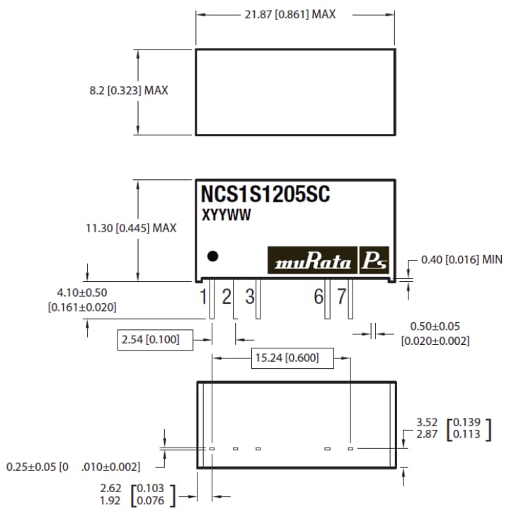 Murata Power Solutions Convertisseurs CC-CC série NCS1 Murata Power Solutions