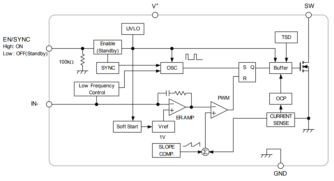 Block Diagram - Nisshinbo NJW4132 Step-Up Switching Regulators