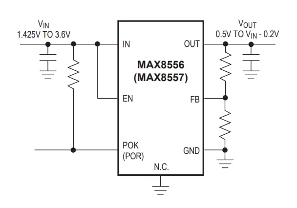 Analog Devices / Maxim Integrated Régulateurs LDO MAX8556/MAX8557