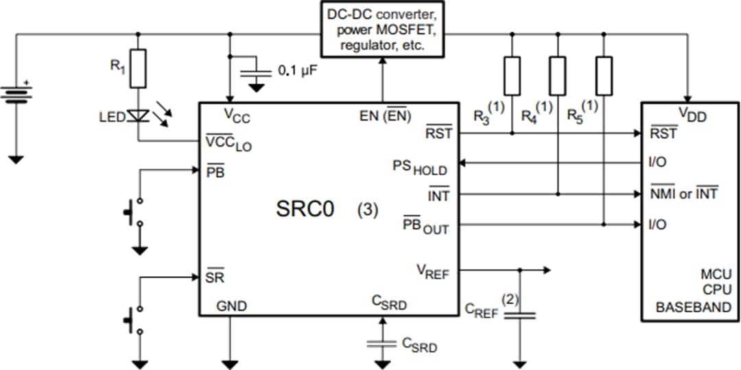Schéma du circuit d'application - STMicroelectronics CI commutateurs SRC0