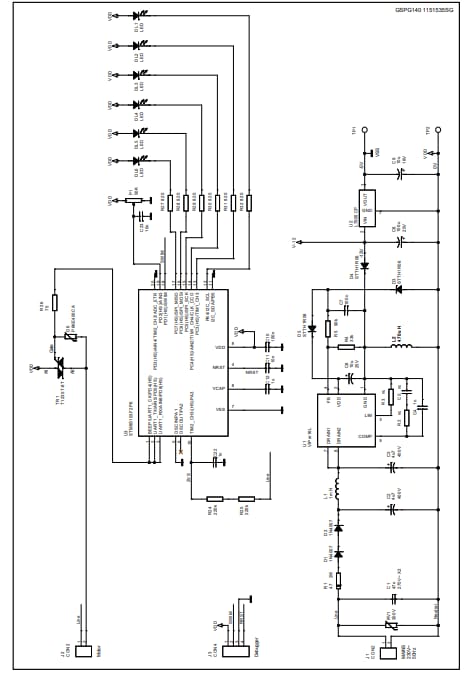 Schéma - STMicroelectronics Carte d'évaluation de commande de moteur universel STEVAL-IHM029V2