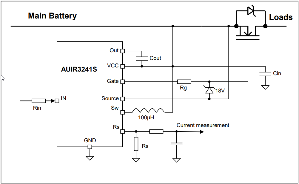 Block Diagram - Infineon Technologies AUIR3241S & AUIR3242S High Side MOSFET Drivers