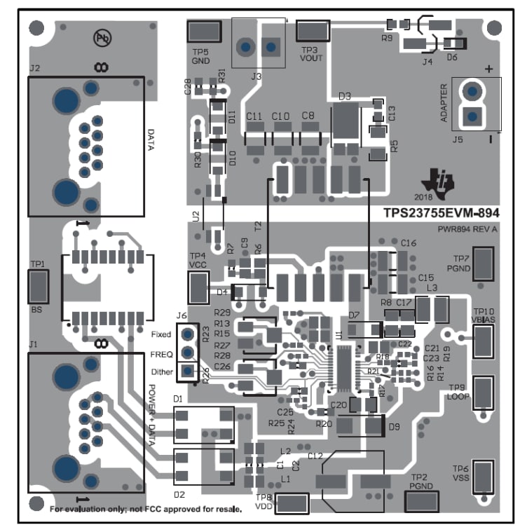 Schematic - Texas Instruments TPS23755EVM-894 Evaluation Module