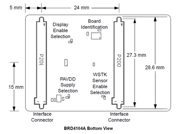 Mechanical Drawing - Silicon Labs SLWRB4104A SoC Radio Board