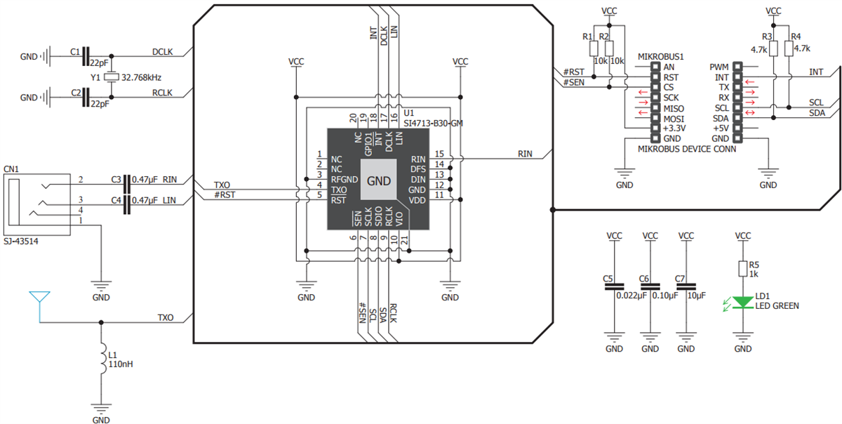 Schematic - Mikroe RadioStation Click Board™