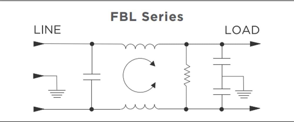 Schematic - TE Connectivity / Corcom FBL Power Line Filters