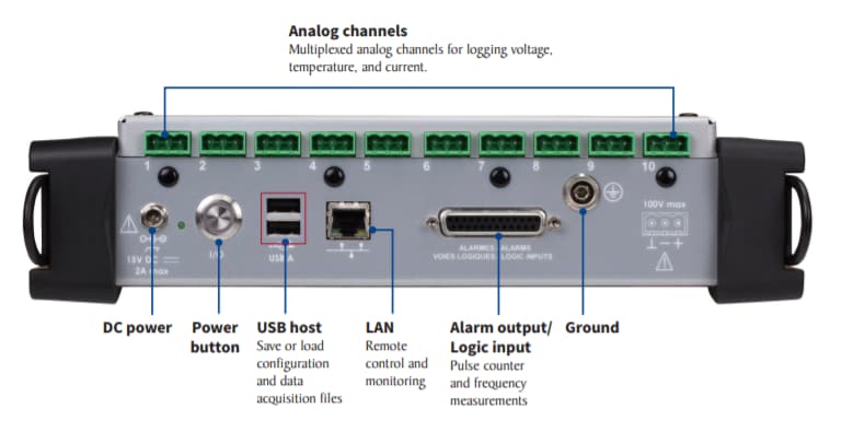 B&K Precision DAS220-BAT Portable 10-Channel Data Recorder