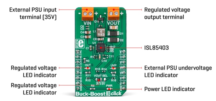 Mikroe MIKROE-3277 Buck-Boost 3 Click