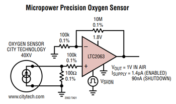 Application Circuit Diagram - Analog Devices Inc. LTC206x Operational Amplifiers
