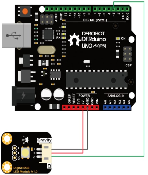 DFRobot Module LED numérique RGB DFR0605 Gravity