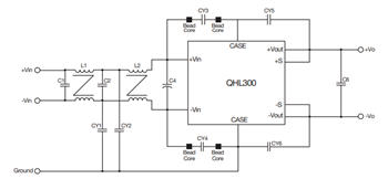 Application Circuit Diagram - XP Power QHL 150W/300W DC-DC Converters