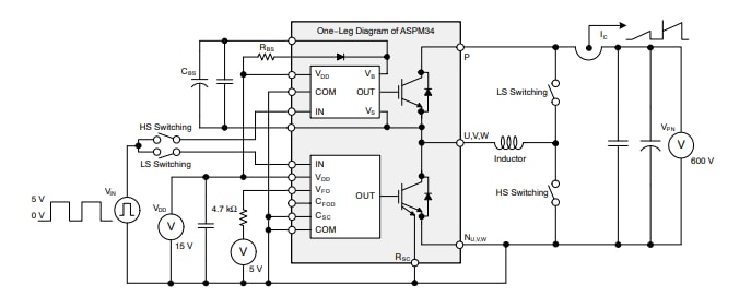 Schéma du circuit d'application - onsemi Module d'alimentation intelligent NFVA25012NP2T