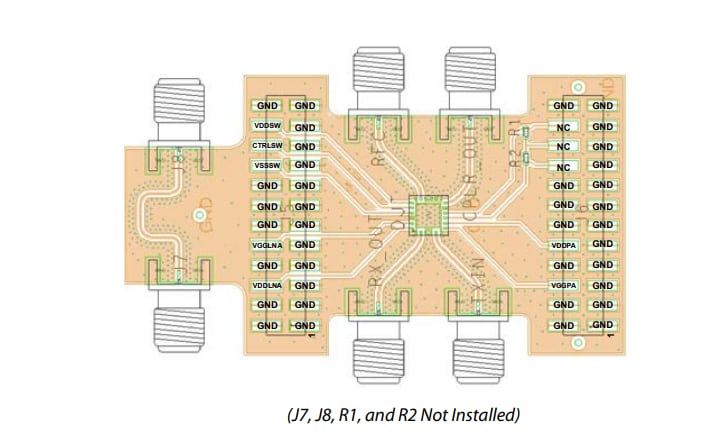 Plan mécanique - Analog Devices Inc. Carte d'évaluation ADTR1107-EVALZ