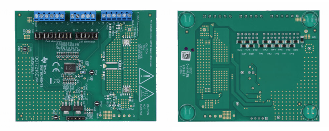 Plan mécanique - Texas Instruments Module d'évaluation bq77216EVM