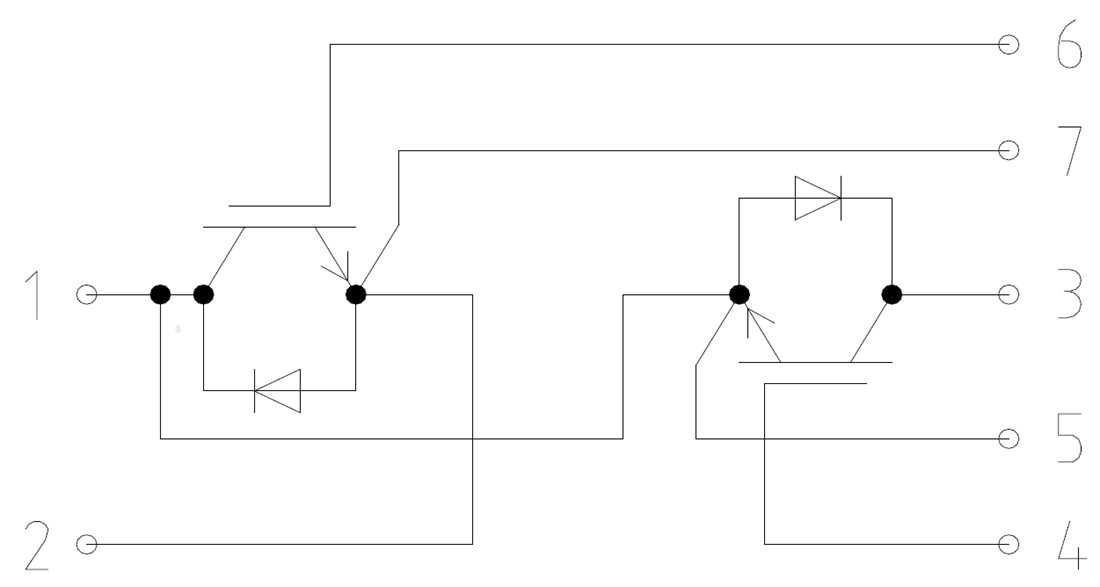 Schéma du circuit d'application - Infineon Technologies Module IGBT double 600 A 1 200 V FF600R12KE4P