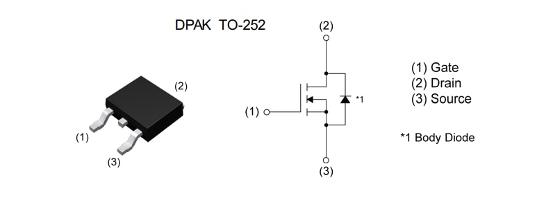Schéma du circuit d'application - ROHM Semiconductor MOSFET RD3U041AAFRA de puissance 4 A 250 V à canal N 