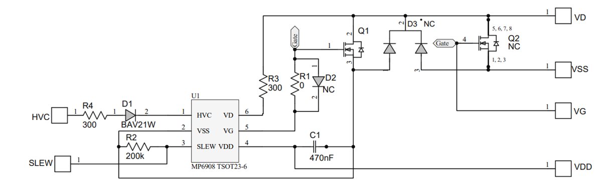 Schéma - Semtech Réseaux de diodes TVS SRDA05-4 et SRDA12-4