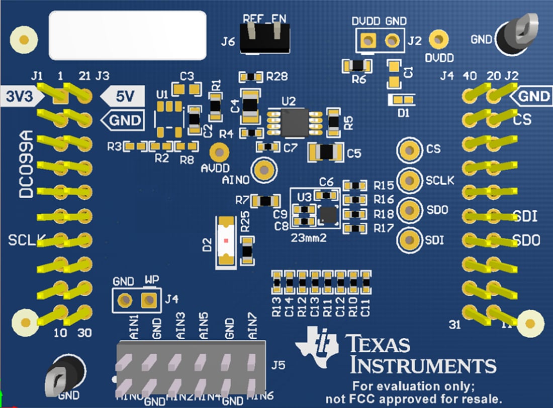Plan mécanique - Texas Instruments Module d'évaluation (EVM) CAN ADS7066EVM-PDK