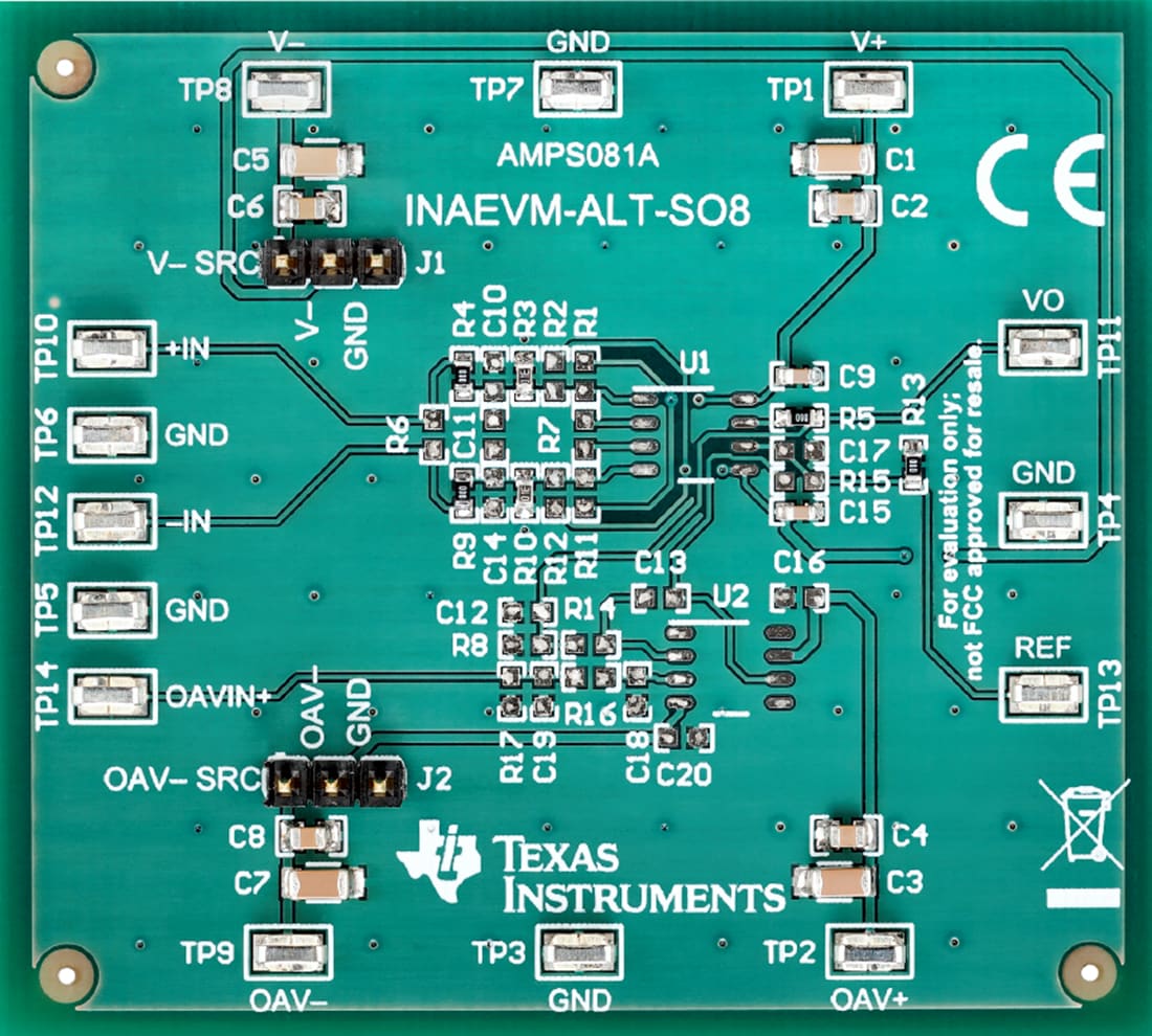 Graphique - Texas Instruments Module d'évaluation (EVM) d'amplificateur INAEVM-ALT-SO8