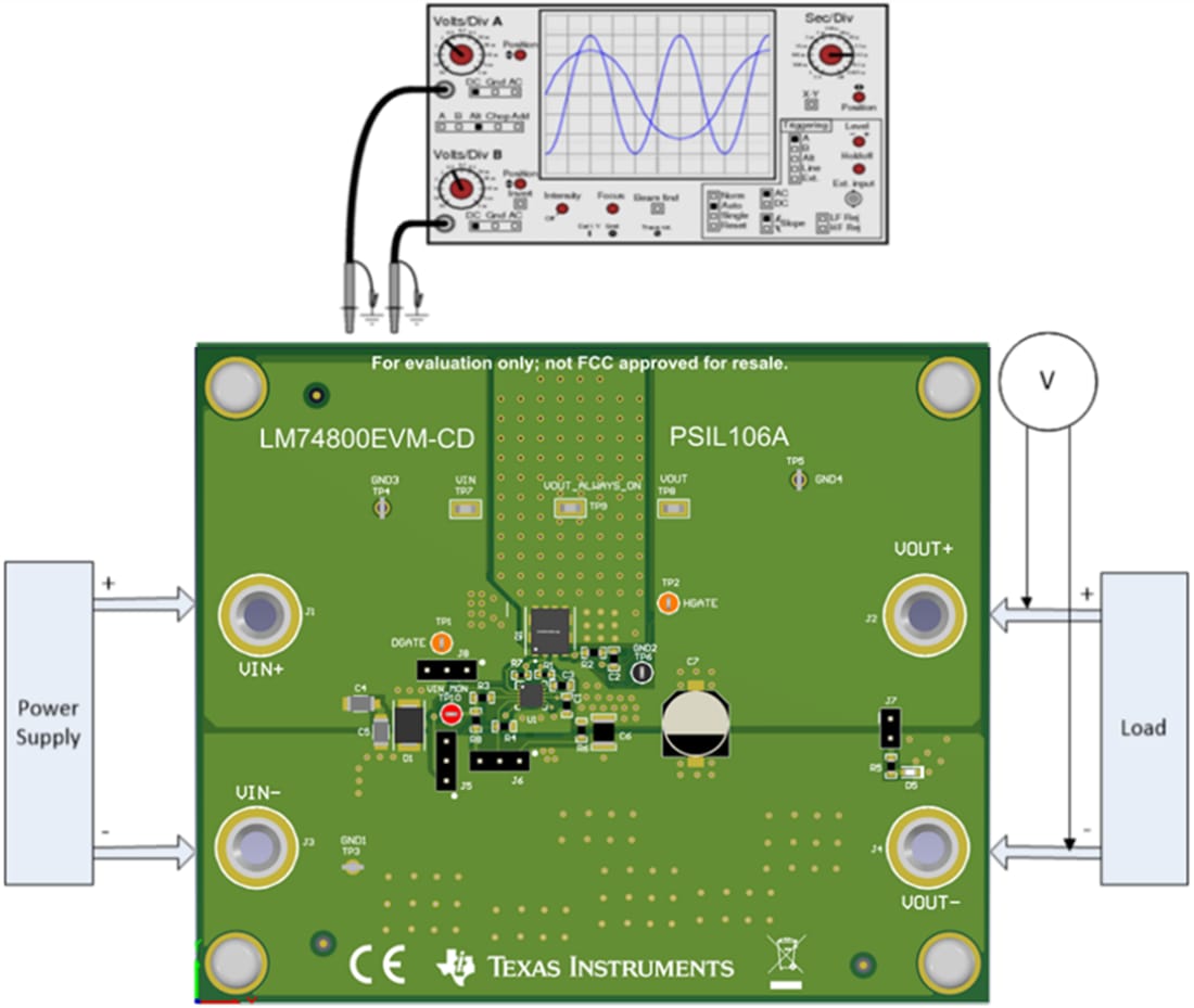 Plan mécanique - Texas Instruments Module d'évaluation (EVM) LM74800EVM-CD