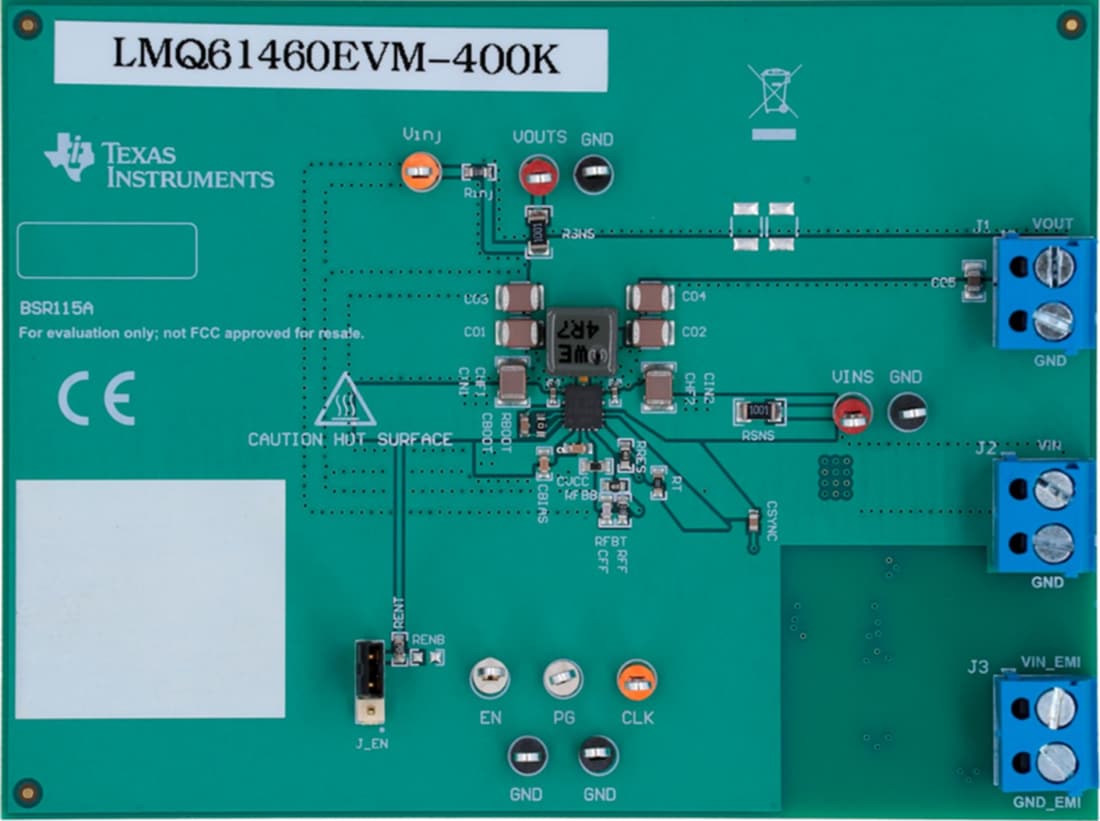 Graphique - Texas Instruments Module d'évaluation de convertisseur LMQ61460EVM-400K