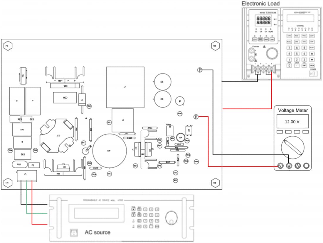 Plan mécanique - Texas Instruments Module d'évaluation CA vers CC isolé PFCLLCSREVM034