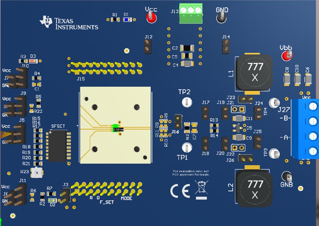 Plan mécanique - Texas Instruments Module d'évaluation (EVM) d'émetteur-récepteur THVD8000EVM