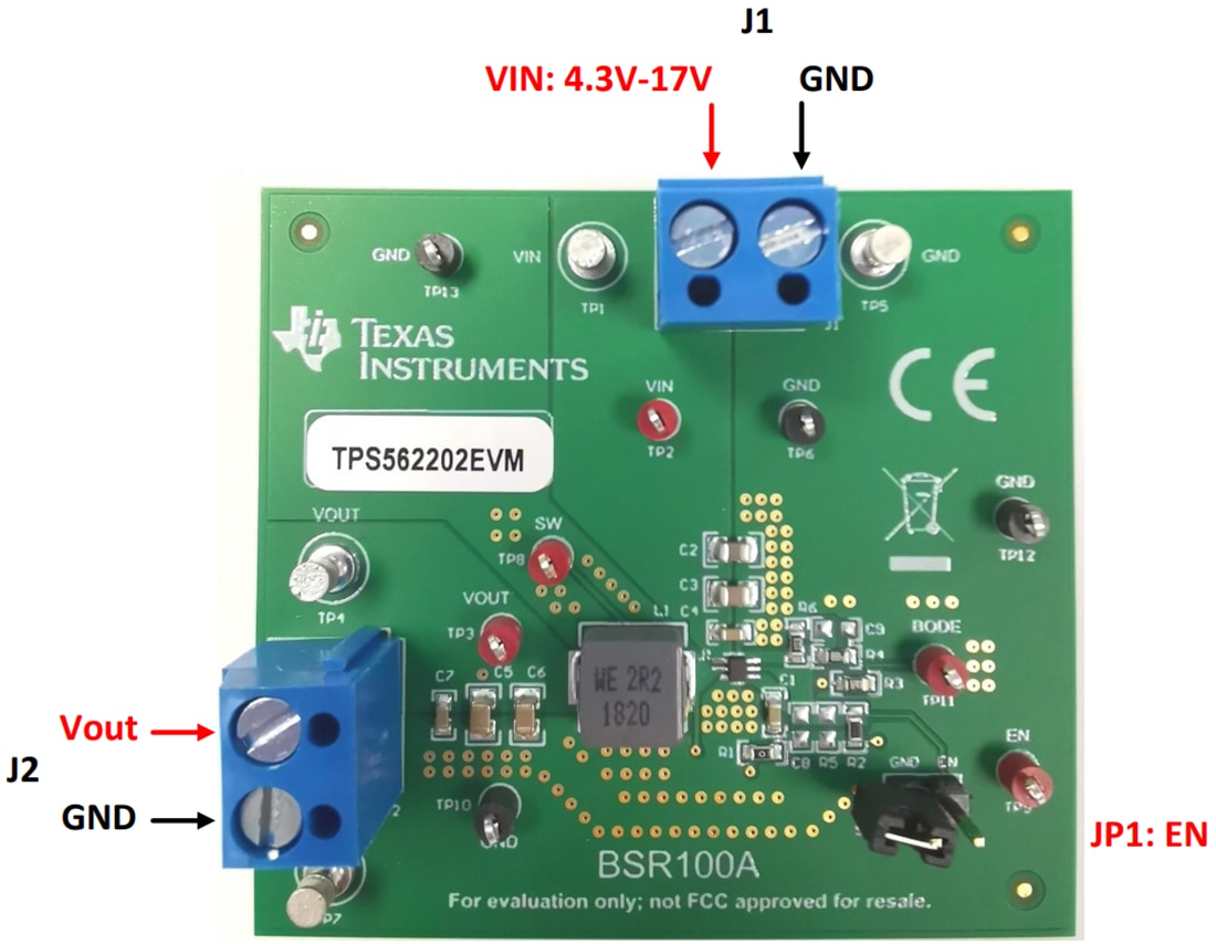 Plan mécanique - Texas Instruments Module d'évaluation (EVM) de convertisseur TPS562202EVM