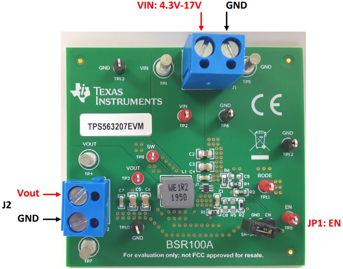 Plan mécanique - Texas Instruments Module d'évaluation (EVM) de convertisseur TPS563207EVM
