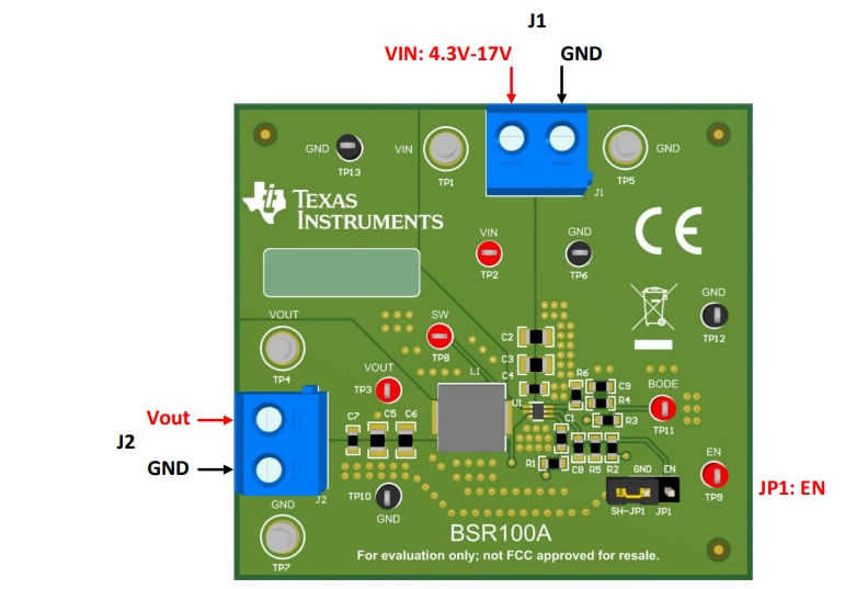 Circuit de localisation - Texas Instruments Module d'évaluation TPS563202EVM