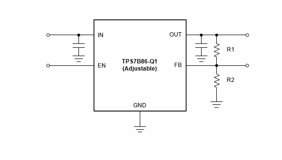 Texas Instruments Régulateurs ajustables à faible chute de tension 40 V TPS7B86-Q1