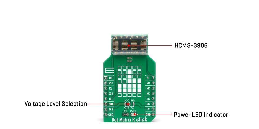 Block Diagram - Mikroe Dot Matrix R Click