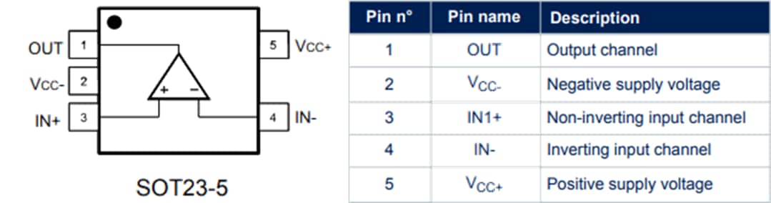 Plan mécanique - STMicroelectronics Amplificateurs opérationnels 6 MHz TSB711/a