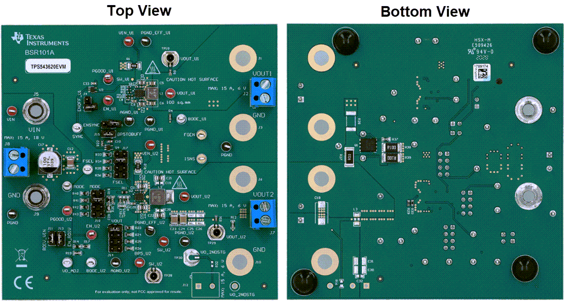 Plan mécanique - Texas Instruments Module d'évaluation (EVM) de convertisseur TPS543620EVM