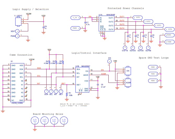 Schéma - Analog Devices Inc. Kit d'évaluation MAX20087