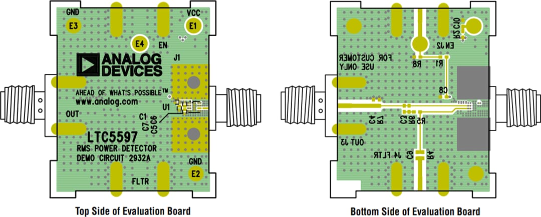 Plan mécanique - Analog Devices Inc. Circuit de démonstration DC2932A pour LTC5597