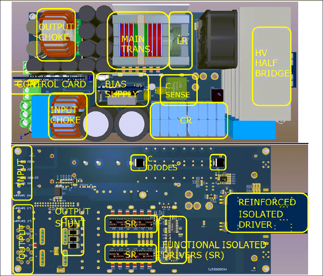 Plan mécanique - Infineon Technologies Carte d'évaluation de convertisseur CC-CC LLC 3 300 W