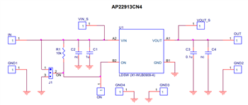 Schéma - Diodes Incorporated Cartes d'évaluation AP22913x-EVM