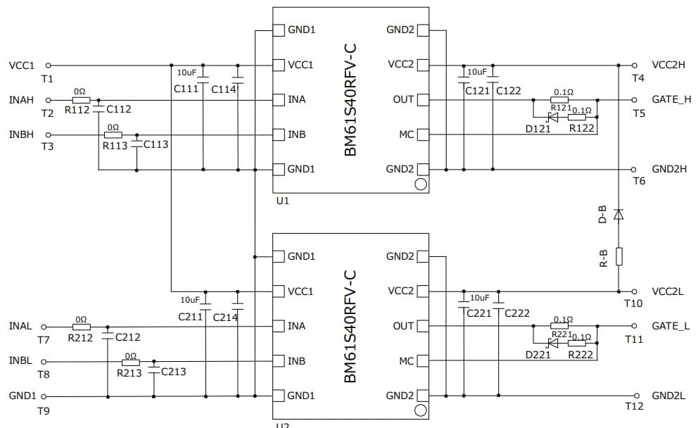 Schéma - ROHM Semiconductor Carte d'évaluation BM61S40RFV-EVK002