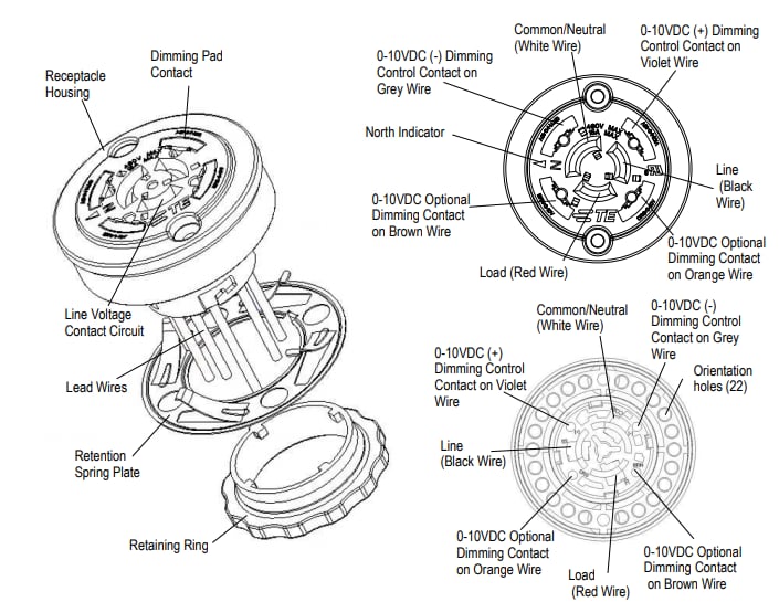 Plan mécanique - TE Connectivity Assemblage et joint d'étanchéité sans outil du connecteur femelle