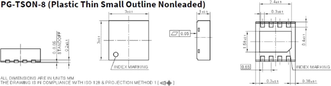 Plan mécanique - Infineon Technologies Émetteur-récepteur FD CAN haut débit TLT9251VLE