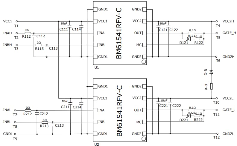 Schéma - ROHM Semiconductor Carte d'évaluation BM61S41RFV-EVK002