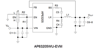 Schéma - Diodes Incorporated Cartes d'évaluation AP6320x