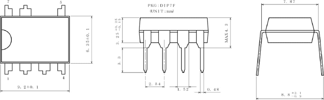 Plan mécanique - ROHM Semiconductor Convertisseurs CC-CC MLI BM2P