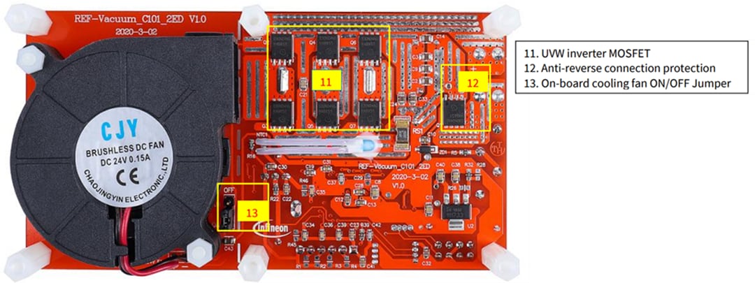 Infineon Technologies Conception de référence REF-VACUUM-C101-2ED