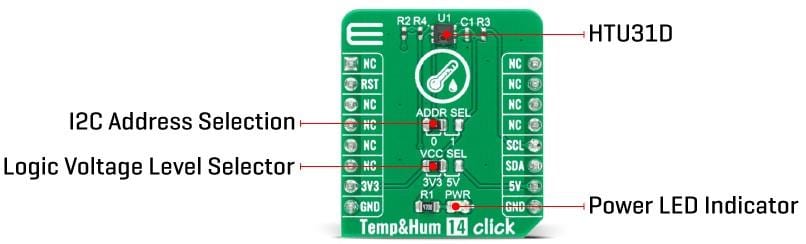 Block Diagram - Mikroe Temperature & Humidity 14 Click