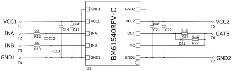 Schéma - ROHM Semiconductor Carte d'évaluation BM61S40RFV-EVK001